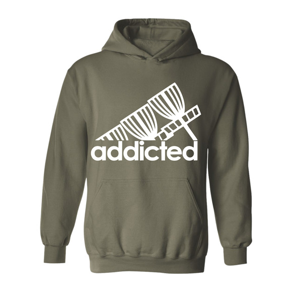 Disc Golf Hoodie Addicted Discgolfer Discgolfing Athletic Sweatshirt - Picture 5 of 11